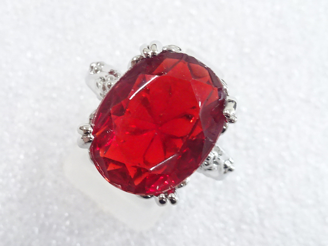 JAPANESE KIMONO / ANTIQUE COLORED STONE RING (SIZE 18.5)